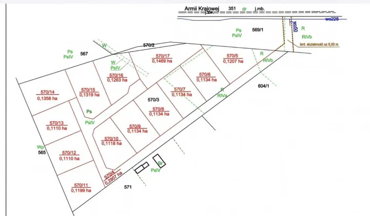 Działka rolno-budowlana Budy Zosine, ul. Armii Krajowej