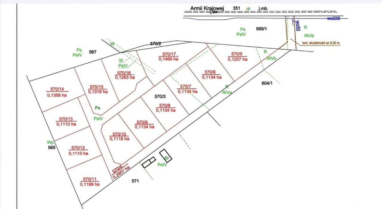 Działka rolno-budowlana Budy Zosine, ul. Armii Krajowej