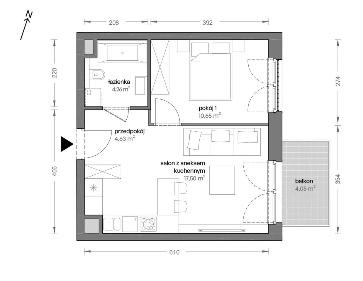 Mieszkanie 2-pokojowe Katowice Brynów, ul. Ceglana. Zdjęcie 7