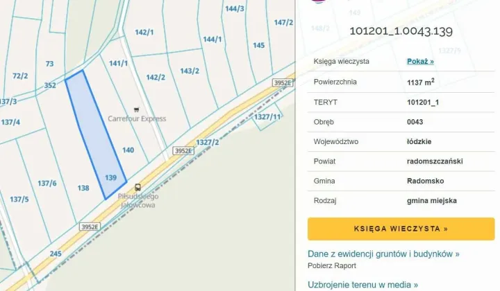 Działka budowlana Radomsko