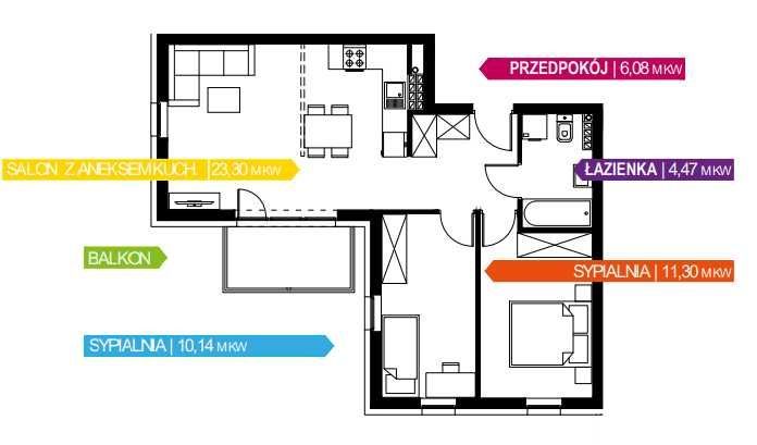 Mieszkanie 3-pokojowe Wrocław Krzyki, ul. Dożynkowa. Zdjęcie 8