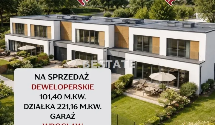 dom szeregowy, 4 pokoje Wrocław Psie Pole