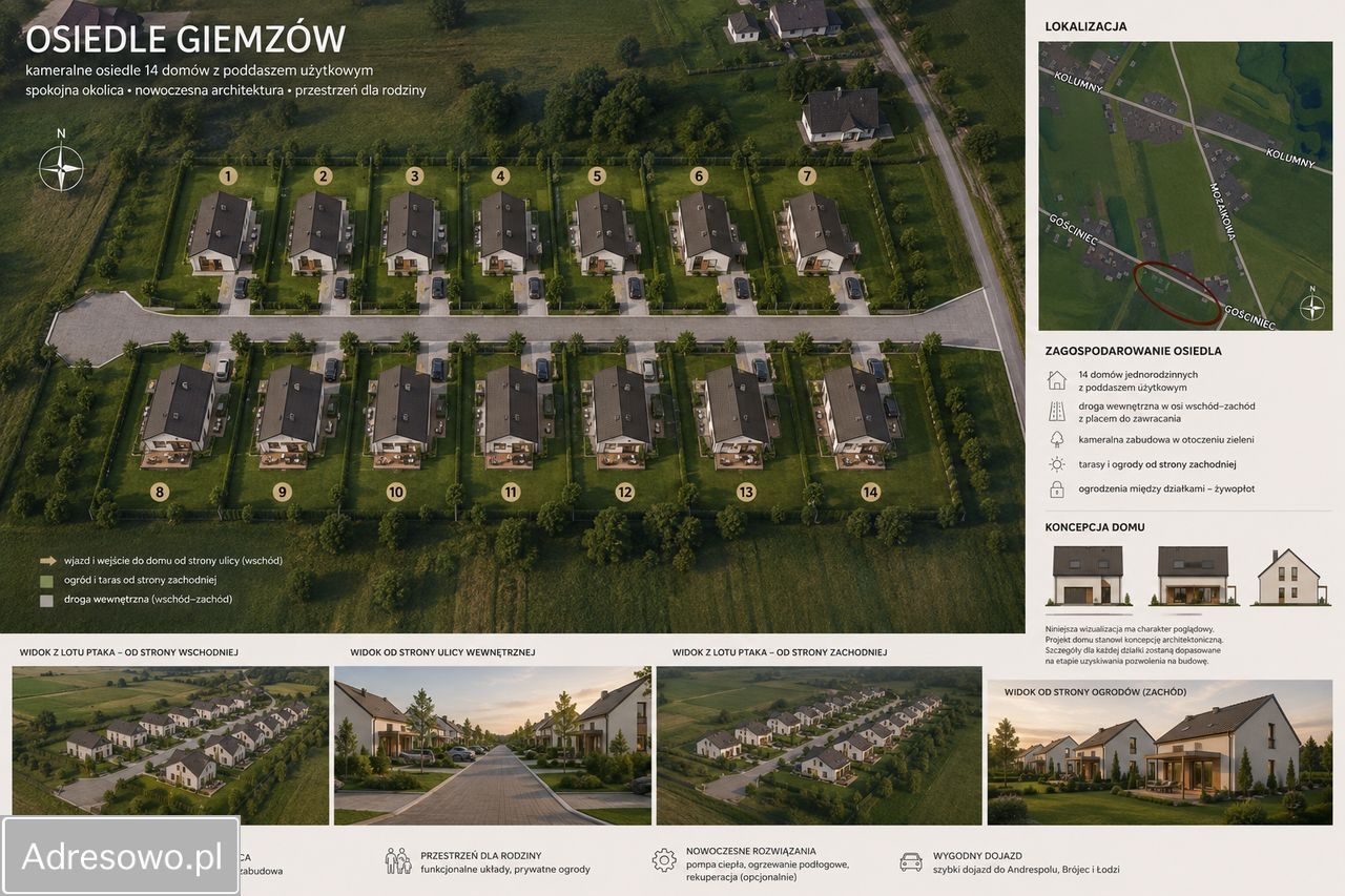 Działka budowlana Giemzów, ul. Gościniec. Zdjęcie 3
