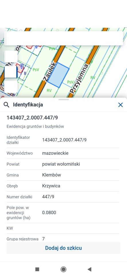 Działka budowlana Krzywica, ul. Zaułek. Zdjęcie 2