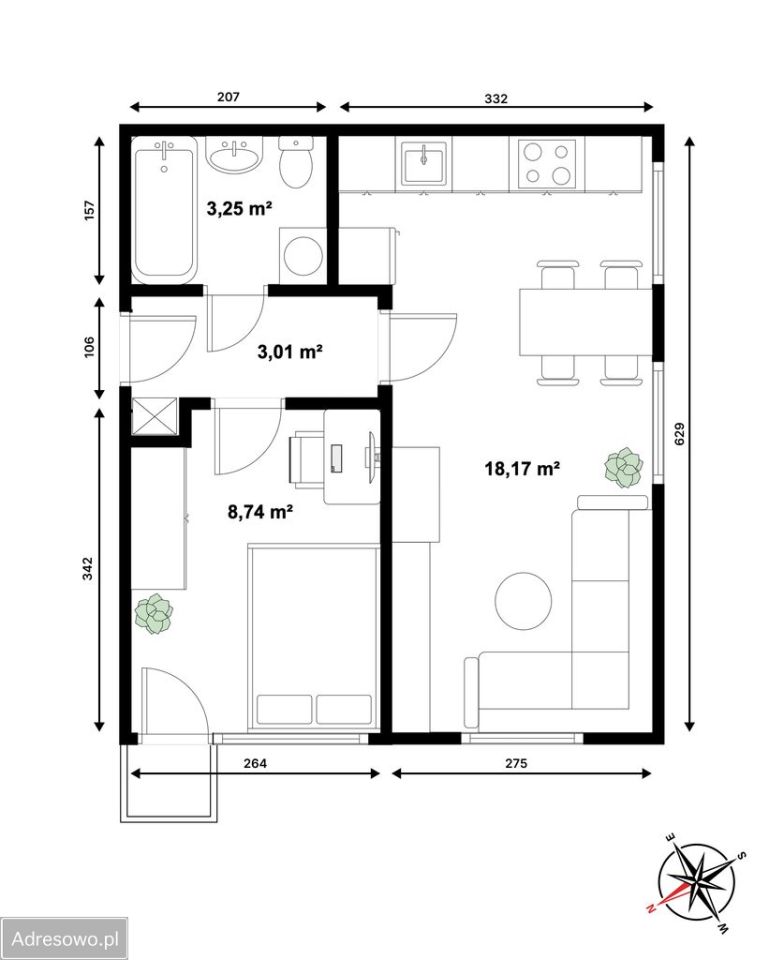 Mieszkanie 2-pokojowe Oleśnica Centrum, ul. Bociania. Zdjęcie 15
