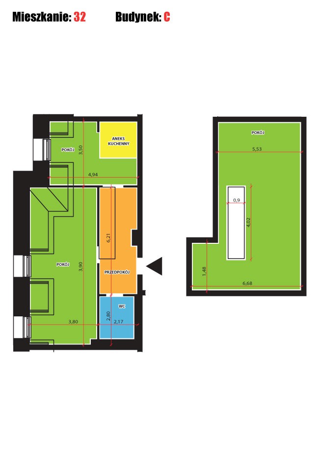 Mieszkanie 3-pokojowe Wrocław Ołtaszyn, ul. Obrońców Poczty Gdańskiej. Zdjęcie 8
