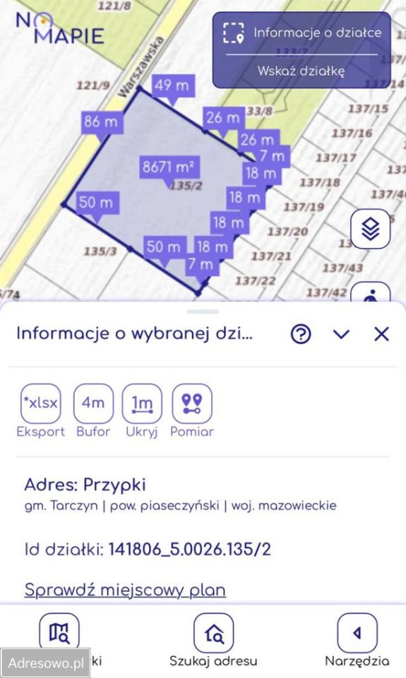 Działka budowlana Przypki, ul. Warszawska. Zdjęcie 5