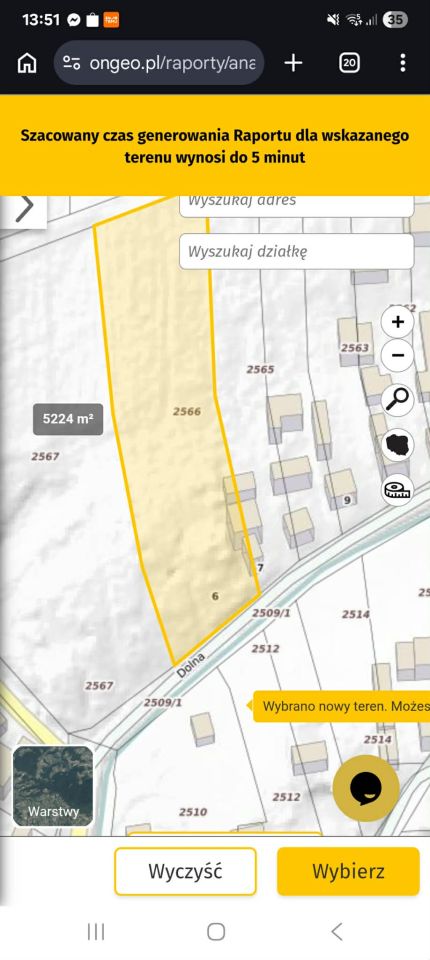 Działka budowlana Lasocin, ul. Dolna. Zdjęcie 1