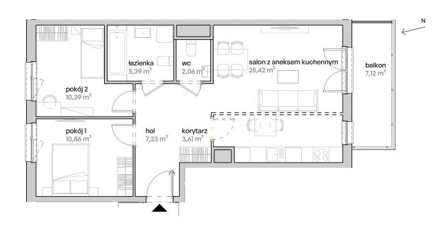 Mieszkanie 3-pokojowe Poznań Starołęka, ul. Unii Lubelskiej. Zdjęcie 7