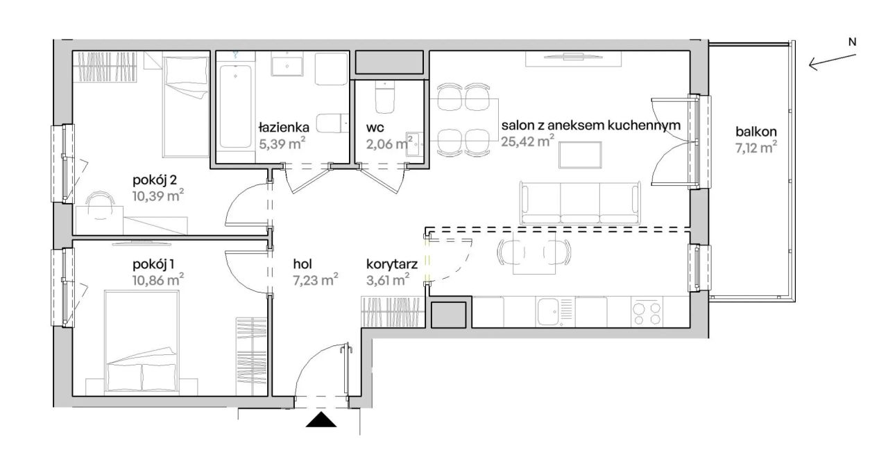 Mieszkanie 3-pokojowe Poznań Starołęka, ul. Unii Lubelskiej. Zdjęcie 7