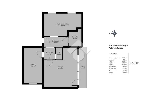 Mieszkanie 2-pokojowe Kraków Podgórze Duchackie, ul. Walerego Sławka. Zdjęcie 16