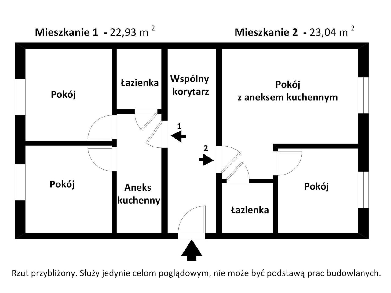 Mieszkanie 2-pokojowe Szczytno, ul. Jarosława Dąbrowskiego