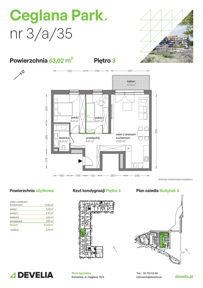 Mieszkanie 3-pokojowe Katowice Brynów, ul. Ceglana. Zdjęcie 7