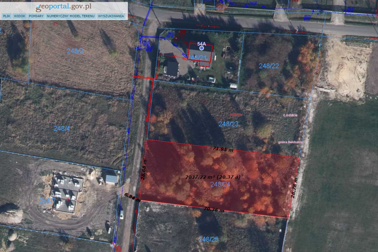 Działka budowlana Bełchatów Zamoście, ul. Wichrowa