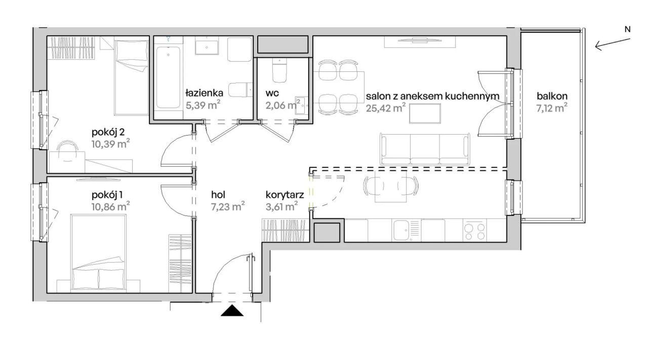 Mieszkanie 3-pokojowe Poznań Starołęka, ul. Unii Lubelskiej. Zdjęcie 7