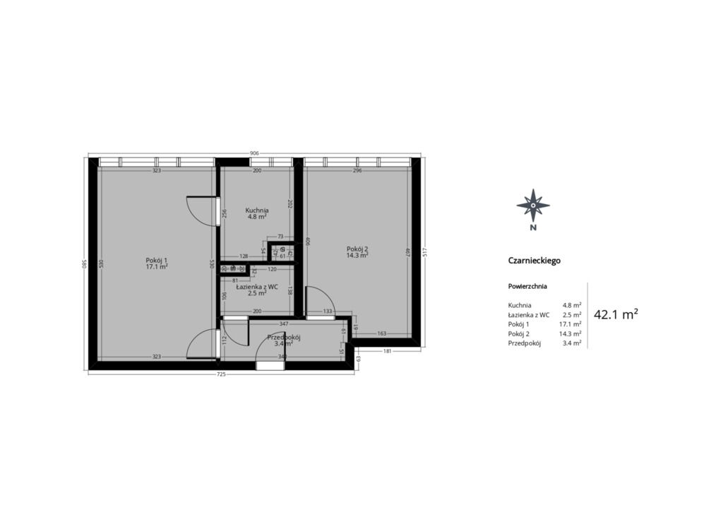 Mieszkanie 2-pokojowe Wrocław Szczepin, ul. Stefana Czarnieckiego. Zdjęcie 23