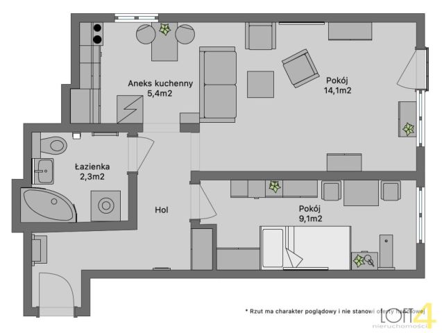 Mieszkanie 2-pokojowe Nowy Sącz, ul. Szkolna. Zdjęcie 15