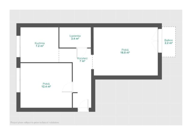 Mieszkanie 2-pokojowe Poznań Dębiec, ul. Czechosłowacka. Zdjęcie 18