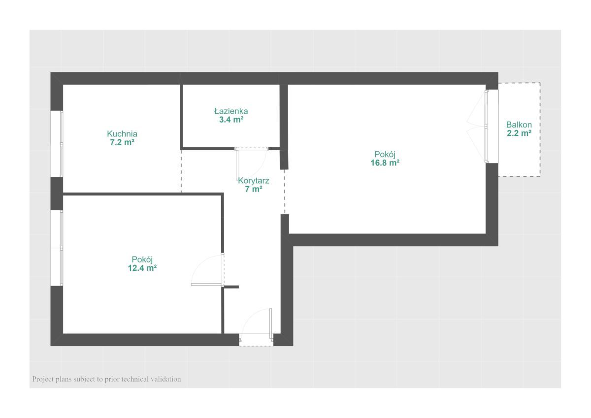 Mieszkanie 2-pokojowe Poznań Dębiec, ul. Czechosłowacka. Zdjęcie 18
