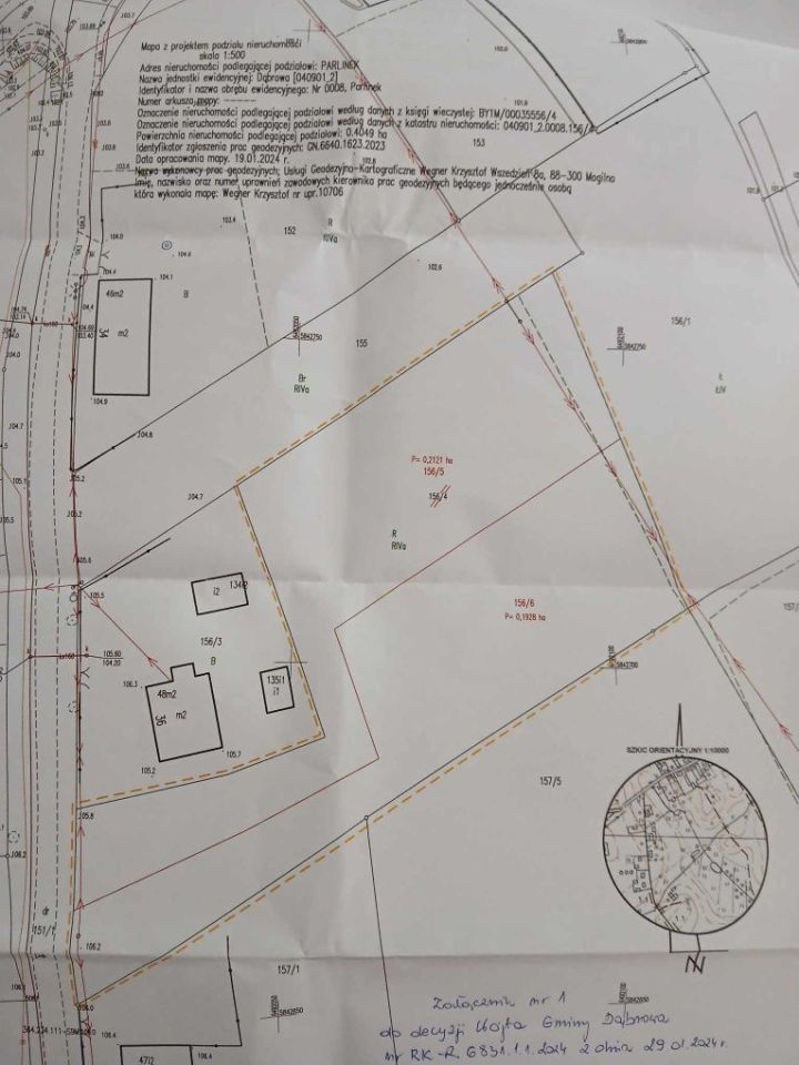 Działka budowlana Parlinek. Zdjęcie 2