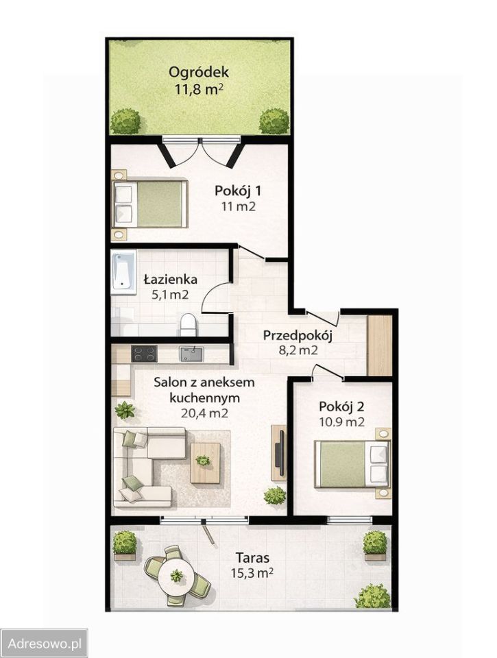 Mieszkanie 3-pokojowe Warszawa Targówek, ul. Malborska. Zdjęcie 6