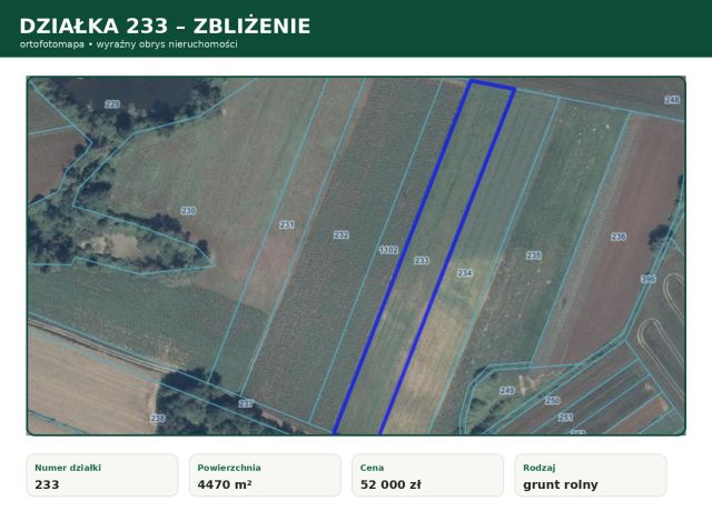 Działka rolno-budowlana Sieciechów, ul. Paryż. Zdjęcie 2