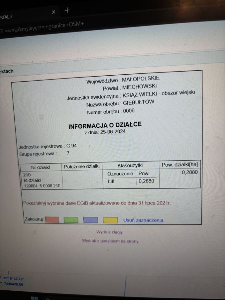 Działka rolna Giebułtów. Zdjęcie 4