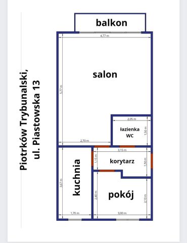 Mieszkanie 3-pokojowe Piotrków Trybunalski, ul. Piastowska. Zdjęcie 1