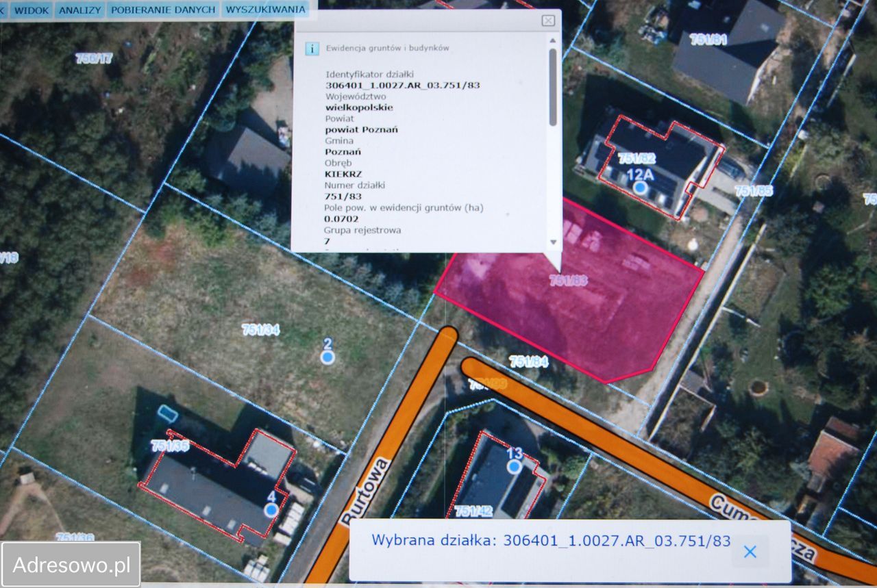 Działka budowlana Poznań Kiekrz, ul. Cumownicza. Zdjęcie 1