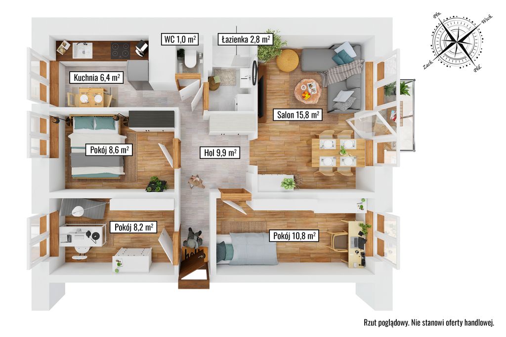 Mieszkanie 4-pokojowe Legionowo, ul. Aleja 3 Maja. Zdjęcie 20