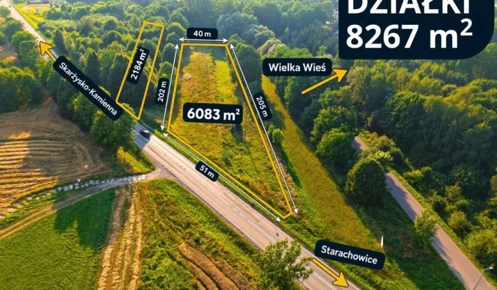 Działka rolno-budowlana Wąchock, ul. Kielecka