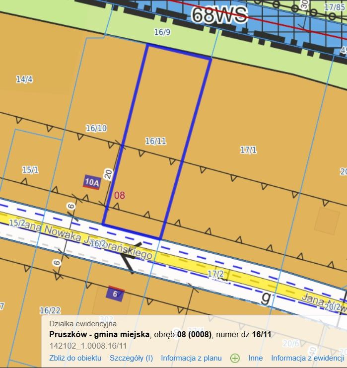 Działka budowlana Pruszków Żbików, Jana Nowaka Jeziorańskiego