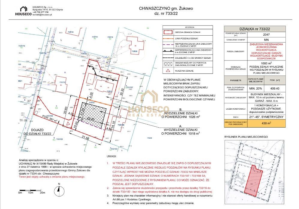 Działka budowlana Chwaszczyno, ul. Świętobora