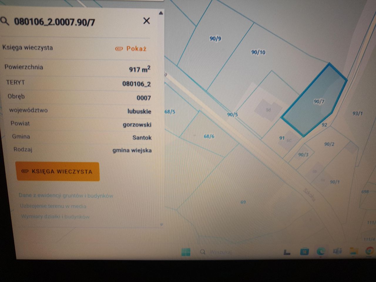 Działka budowlana Santok, ul. Basztowa. Zdjęcie 2