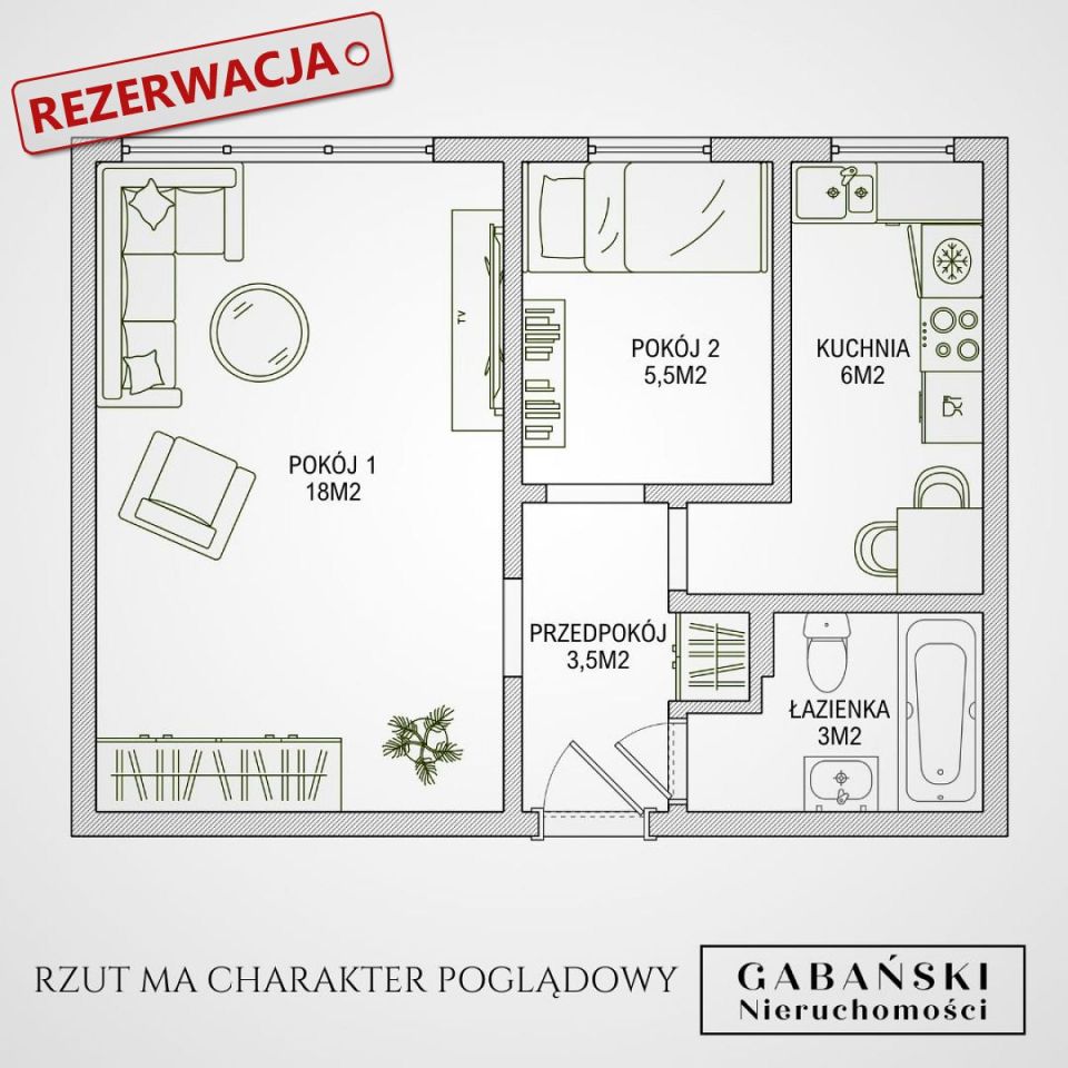 Mieszkanie 2-pokojowe Tarnów Strusina, ul. Kazimierza Pułaskiego. Zdjęcie 16