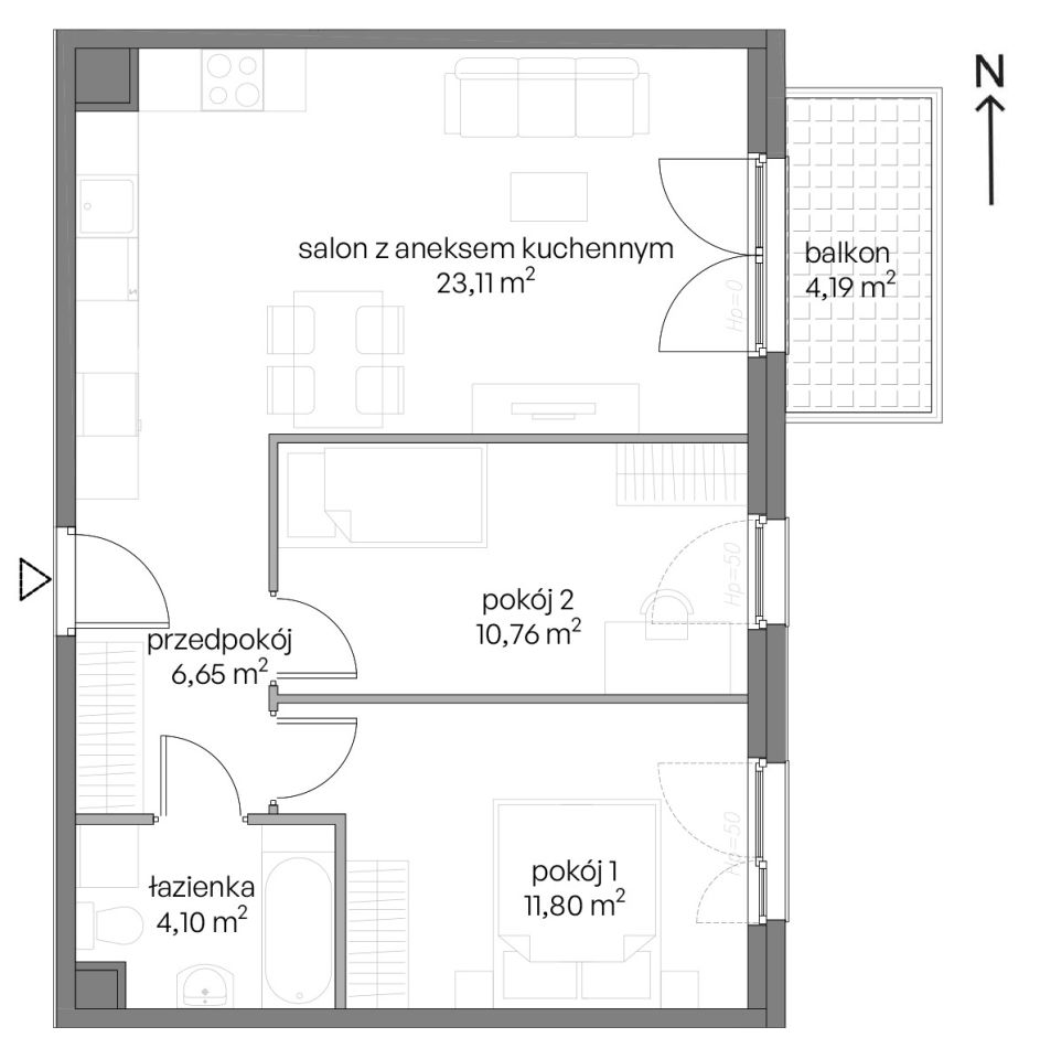 Mieszkanie 3-pokojowe Gdańsk Ujeścisko, ul. Niepołomicka. Zdjęcie 8