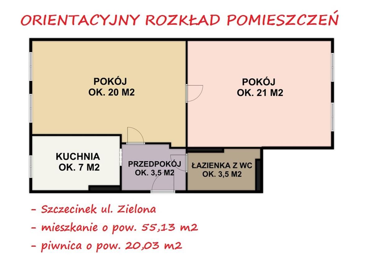 Mieszkanie 2-pokojowe Szczecinek, ul. Zielona. Zdjęcie 13