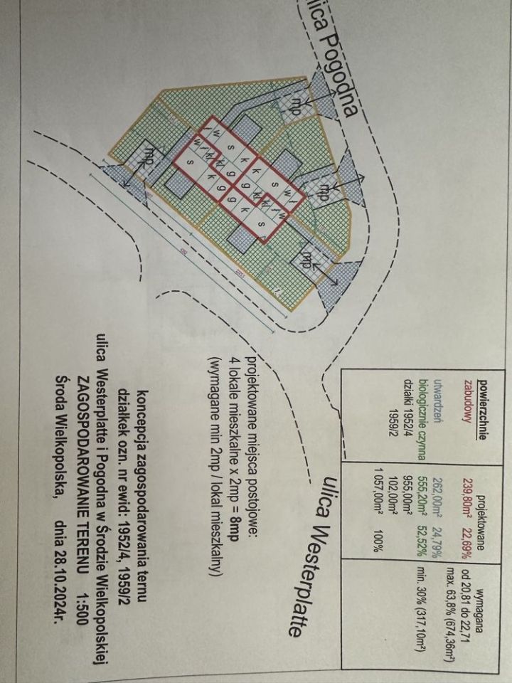 Działka budowlana Środa Wielkopolska, ul. Westerplatte. Zdjęcie 7