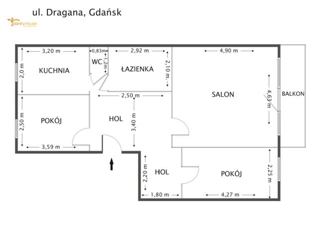 Mieszkanie 3-pokojowe Gdańsk Chełm, ul. Marcina Dragana. Zdjęcie 16