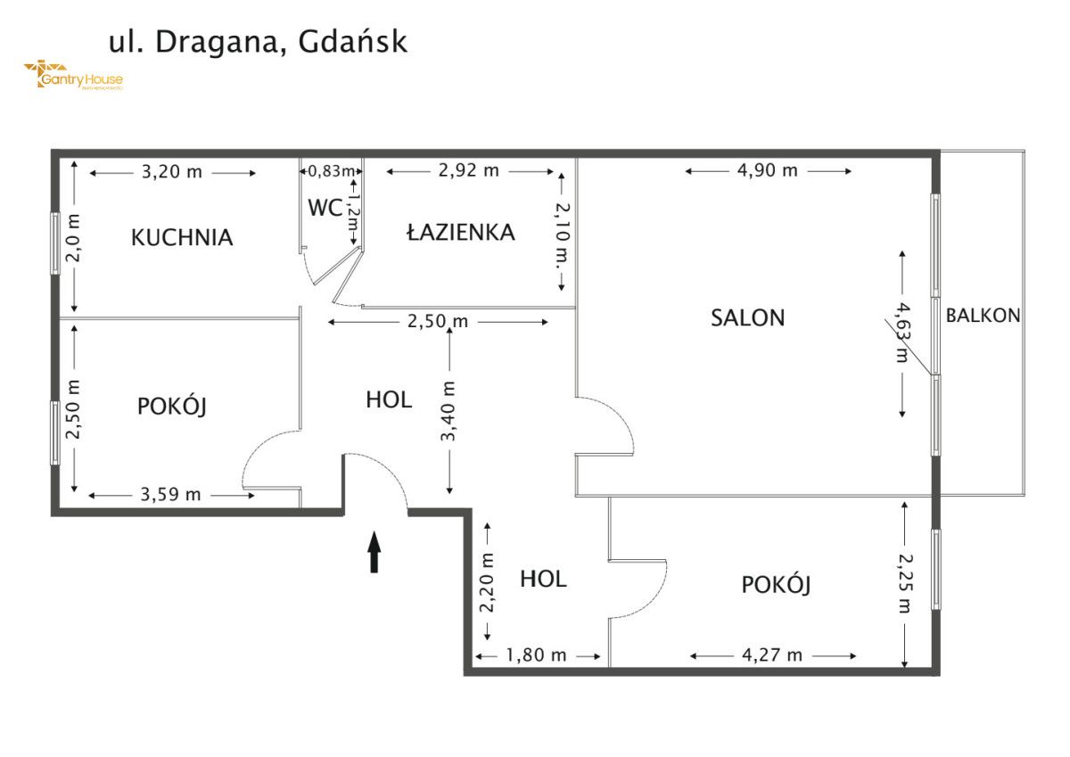 Mieszkanie 3-pokojowe Gdańsk Chełm, ul. Marcina Dragana. Zdjęcie 16