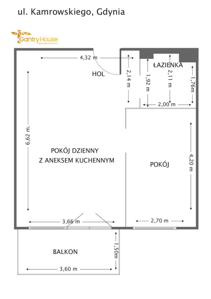 Mieszkanie 2-pokojowe Gdynia Chwarzno-Wiczlino, ul. Jana Kamrowskiego. Zdjęcie 13