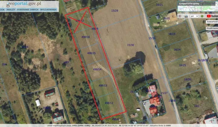 Działka budowlana Białkowo