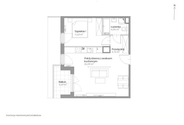 Mieszkanie 2-pokojowe Kraków Czyżyny, ul. Romana Ciesielskiego. Zdjęcie 14