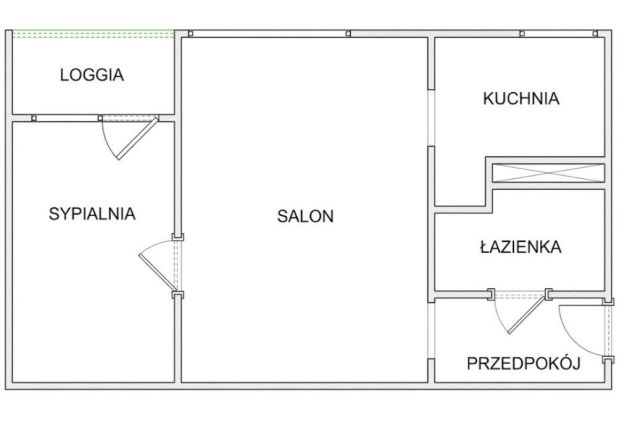 Mieszkanie 2-pokojowe Łódź Dąbrowa, ul. Juliusza Kossaka. Zdjęcie 7
