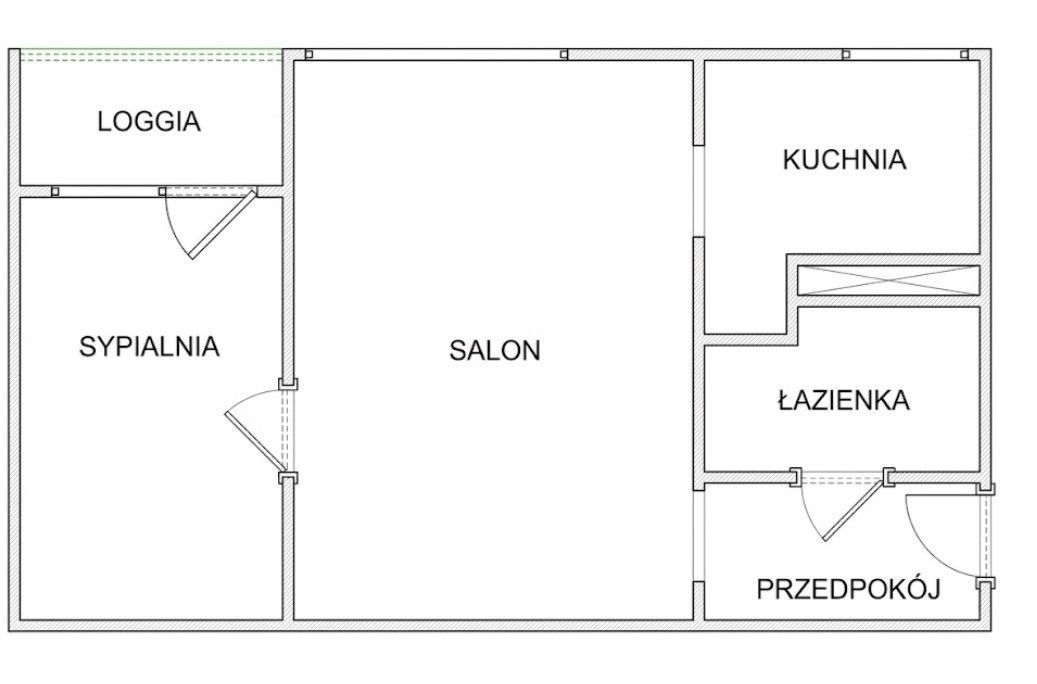 Mieszkanie 2-pokojowe Łódź Dąbrowa, ul. Juliusza Kossaka. Zdjęcie 7