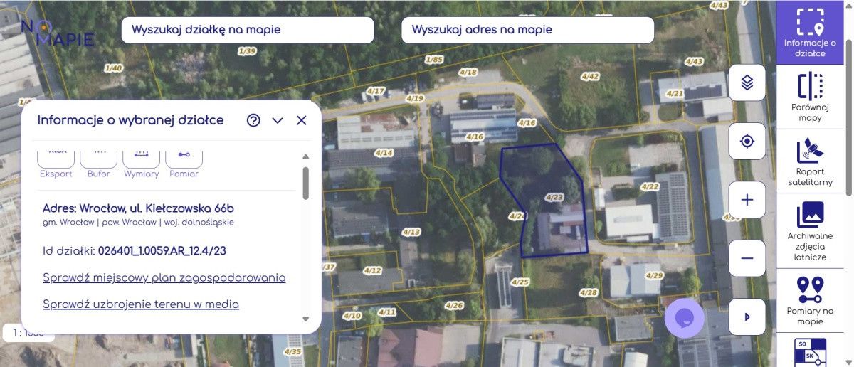 Działka inwestycyjna Wrocław Psie Pole, ul. Kiełczowska