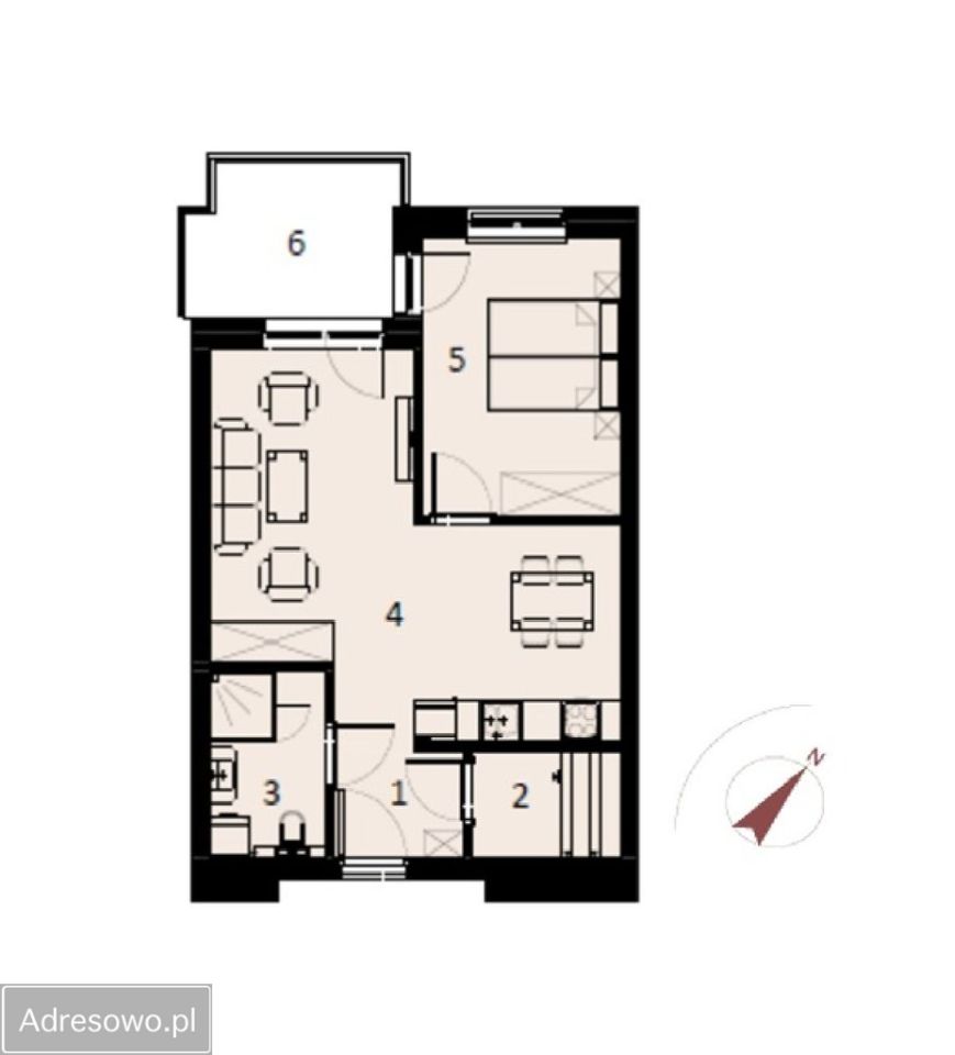 Mieszkanie 2-pokojowe Kołobrzeg, ul. Mazowiecka. Zdjęcie 6