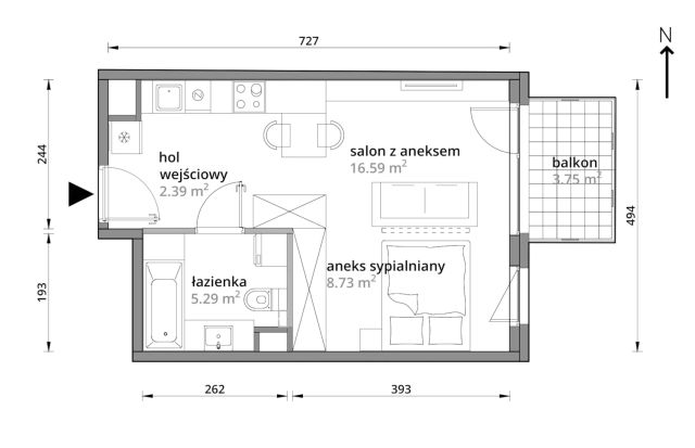 Mieszkanie 1-pokojowe Warszawa Praga-Południe, ul. Podskarbińska. Zdjęcie 7