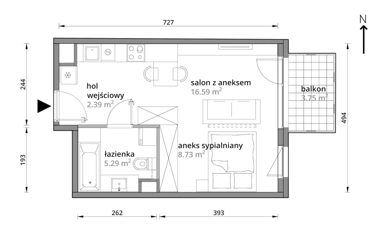 Mieszkanie 1-pokojowe Warszawa Praga-Południe, ul. Podskarbińska. Zdjęcie 7