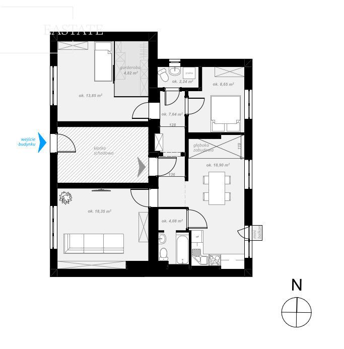 Mieszkanie 7-pokojowe Gdynia Mały Kack, ul. Siedlecka. Zdjęcie 21